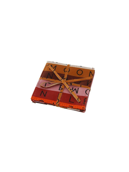 Espiel Untersetzer Stoff Mehrfarbig 10x10cm 4Stück