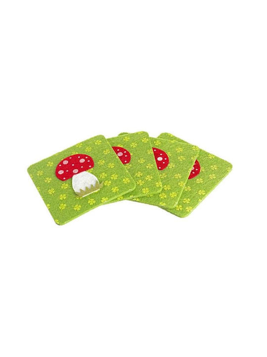JK Home Decoration Untersetzer Stoff Grün 10x10cm 4Stück