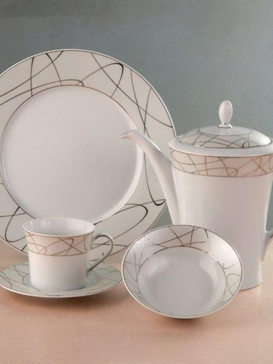 Cryspo Trio Planet Cup Tea Porcelain White 250ml