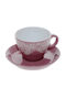 Espiel Vienna Σετ Φλιτζάνια Cappuccino από Πορσελάνη Ροζ 280ml 6τμχ