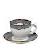 Espiel Essentials Σετ Φλιτζάνια Cappuccino Κεραμικά Μπλε 350ml 6τμχ