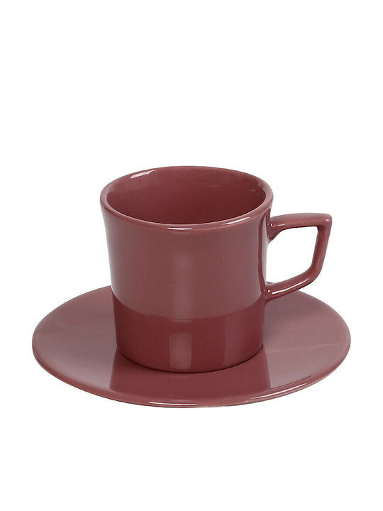 Espiel Essentials Σετ Φλιτζάνια Espresso από Πορσελάνη Pomegranate 100ml 6τμχ