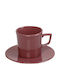 Espiel Essentials Σετ Φλιτζάνια Espresso από Πορσελάνη Pomegranate 100ml 6τμχ