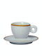 GTSA Σετ Φλιτζάνια Espresso από Πορσελάνη Ivory 70ml 6τμχ