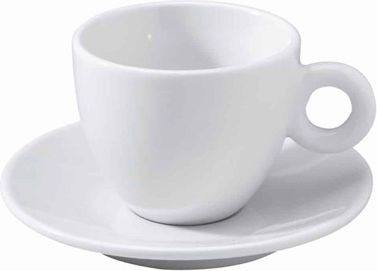 GTSA Roma Tasse Kaffee aus Porzellan Weiß 170ml