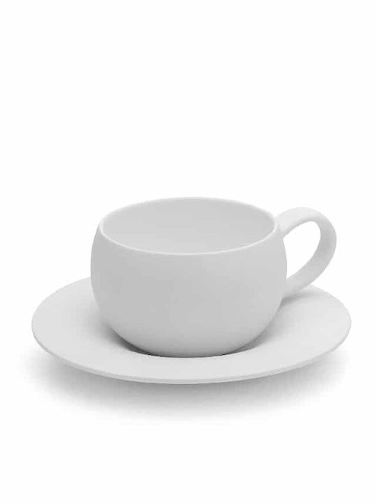 Yuk Σετ Φλιτζάνια Espresso από Πορσελάνη Λευκά 6τμχ