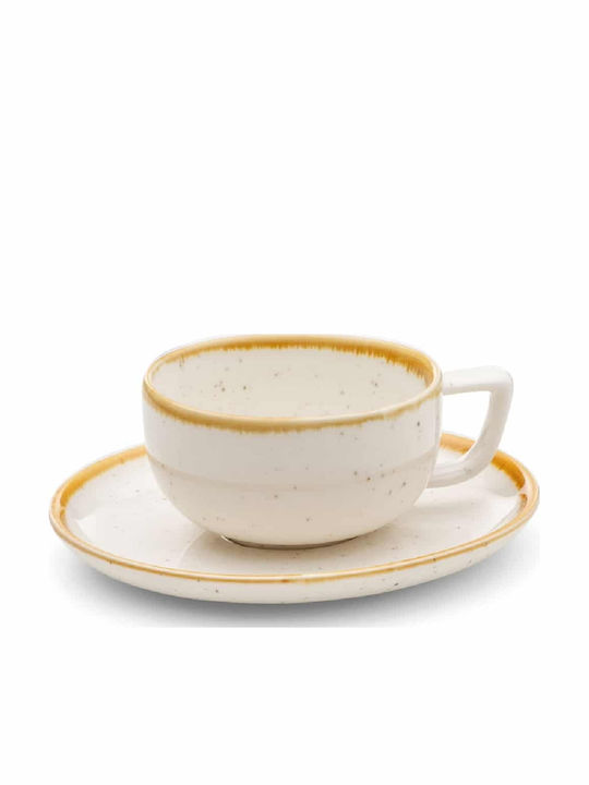 Yuk Set of Cups Cappuccino Porcelain Beige 6pcs