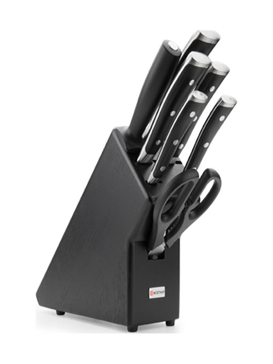 Wusthof Classic Ikon Knife Set with Stainless Steel Base 7 Pieces