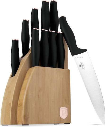 Berlinger Haus Knife Set with Block from Stainless Steel