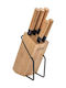 Atmosphera Knife Set with Block from Stainless Steel 5pcs