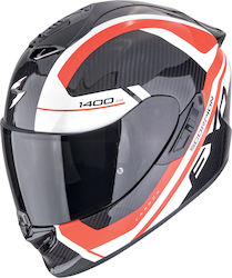 Scorpion Exo 1400 Evo II Față întreagă cu Sun Visor ECE 22.06 Scorpion Carbon Air Enko Black / Red / White
