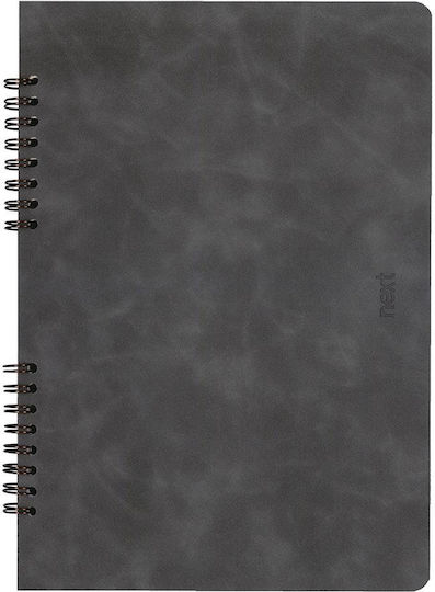 Next Spiral Heft Geregelt B5 140 Blätter 4 Themen Gray 1Stück