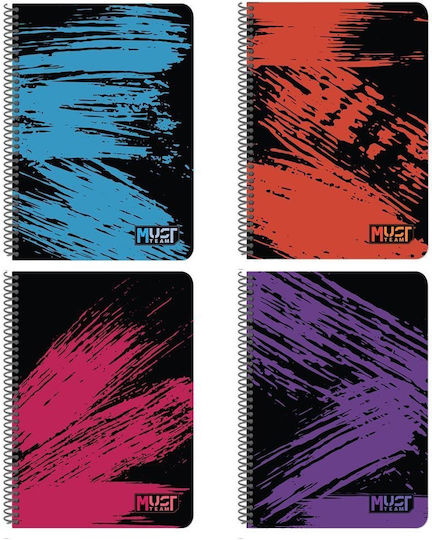 Must Team Spiral Caiet Cu dungi B5 150 de Foi 5 de Subiecte 1buc (Culori diverse)