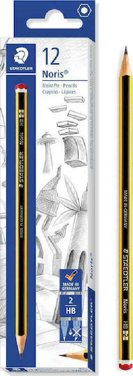 Staedtler Noris 120 Σετ 12 Μολύβια 2B Κίτρινα