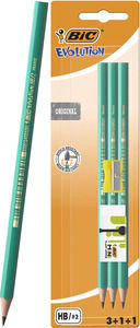 BIC Evolution Σετ 3 Μολύβια HB με Γόμα