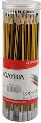 Tpster Pencil Set with Eraser Yellow 48pcs