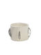 Espiel Set Decorative Vases Made of Silver White Leaves F10.2xH10.2cm 2 Pieces