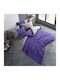 Hobby Home Set Husă de Pilotă Single cu Față de Pernă & 1 Cearsaf 160x220 Diamond Purple, Anthracite