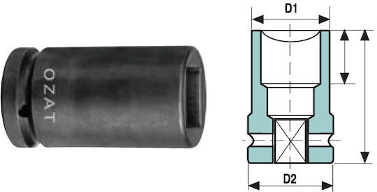 3/4'' 4-sided Short Impact Socket Head 18