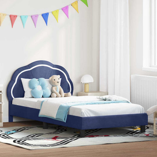 Kinderbett Einzel Blau für Matratze 93,5x208cm