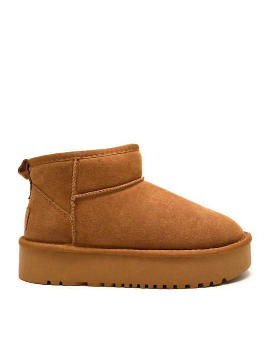Seven Suede Γυναικεία Μποτάκια Ταμπά