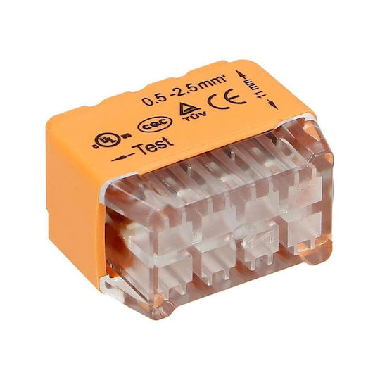 8004/8 Automatic Wire Connection Strip 8 Positions 0.75-2.5mm2 50 Pieces Orno