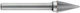 1031701 Tungsten Carbide Milling Cutter Shape M Conical Sharp Tip Single Edge Type C Size 6 Shank 6