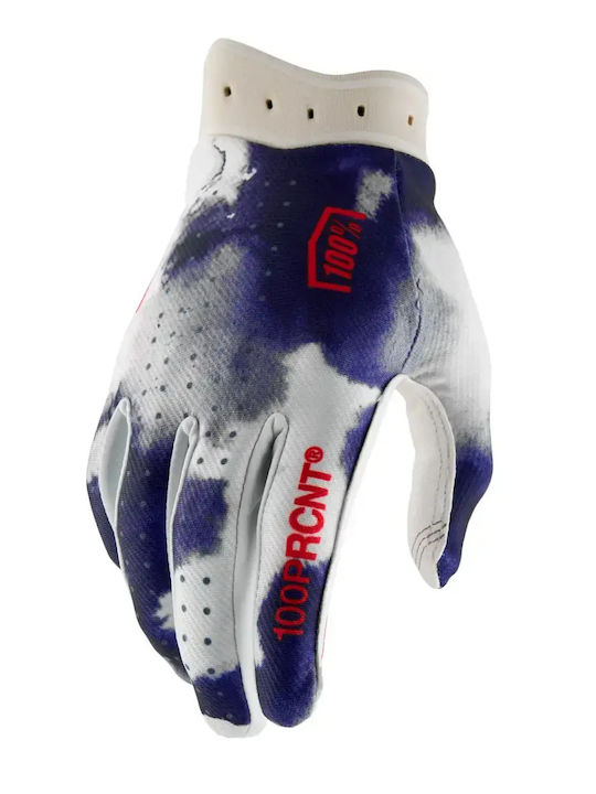 100% iTrack Summer Men's Motocross Gloves White...