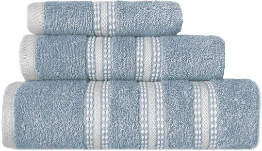 Nef-Nef Homeware Set of Bath Towels 3 pcs Promise Dusty Aqua