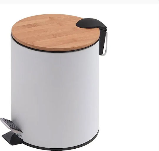 Gedy Bamboo Bathroom Basket 3lt White