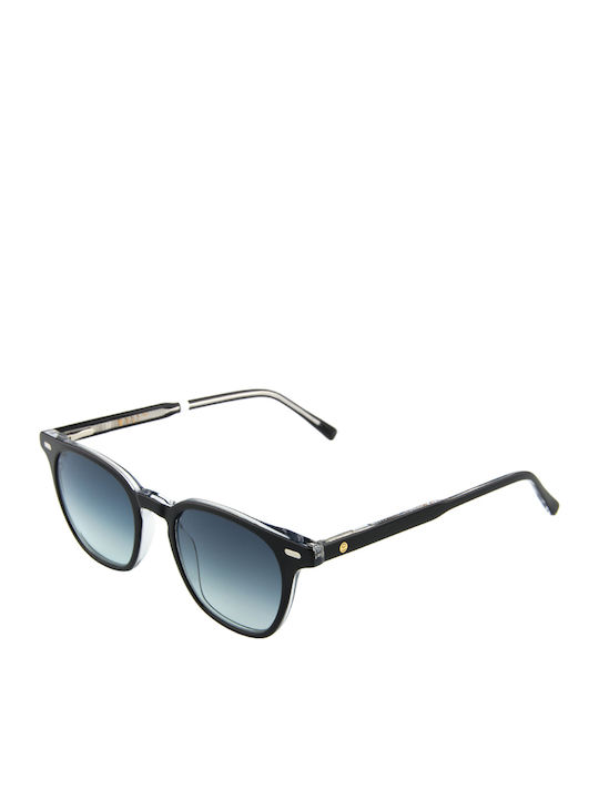 Bali Sunglasses Μαύρα with Acetate Frame & Blue Lens