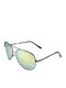 Rebecca Blu Unisex Sonnenbrille mit Silber Metall Gestell und Blau Linse RB8523 EM05