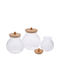 Iliadis Set of 3 General Use Vases with Airtight Lid Glass Transparent 3 Pieces
