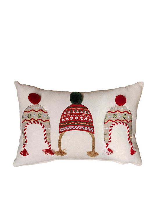 Decorative Pillow White Christmas Ecru 30x45cm Nef Nef Homeware Cotton Ecru 30x45