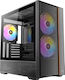Antec FLUX REAR Gaming Midi-Turm Computergehäuse mit Seitenfenster Schwarz