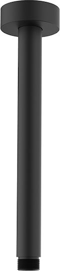 Duscharm-Verlängerung Deckenarm Rund – 17 Cm Schwarz Matt