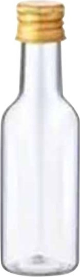 Lid Bottle Water Glass with Screw Cap Gold 100ml