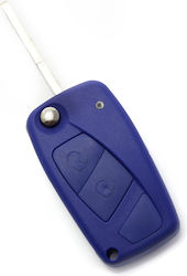 Fiat Knife-type Key Case 2 Buttons Blue