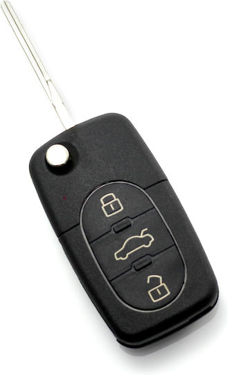 Husă Pentru Chei Auto Audi 3+1 Buton Tip Cuțit 1 Buton Panică Baterie 1616 Carguard