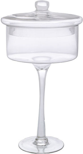 Iliadis Φοντανιέρα Glas mit Deckel und Ständer 18x18x35cm Transparent Iliadis Φοντανιέρα Glas mit Deckel und Ständer 18x18x35cm Transparent