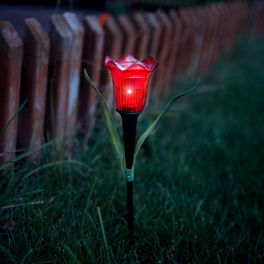 Led Tulip Solar Lamp Yellow Red Pink 31 Cm