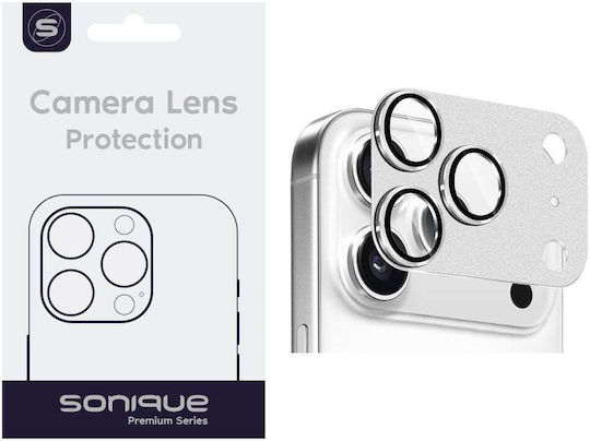 Sonique Lens Full Camera Protection Metal Frame Silver for the Apple iPhone 17 Pro Max