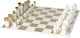 Raeder Wooden Chess Pawns Gold / White 6cm