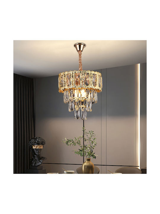 Alista Home Candelabru Ø30cm cu Cristale Auriu AT1CT-IM1P-HT2L-CC912/300GD