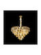 Alista Home Candelabru 6xE14 Ø40cm cu Cristale Auriu AT1CT-IM1P-HT2L-CC8052/400GD
