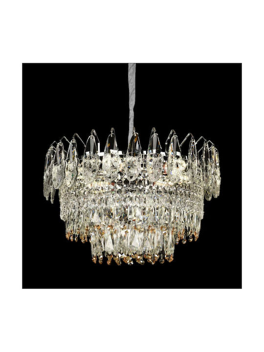 Alista Home Candelabru 9xE14 Ø49cm cu Cristale Transparent AT1CT-IM1P-HT2L-CC6687/500CR