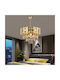 Alista Home Candelabru 5xE14 Ø40cm cu Cristale Auriu AT1CT-IM1P-HT2L-CC910/400GD