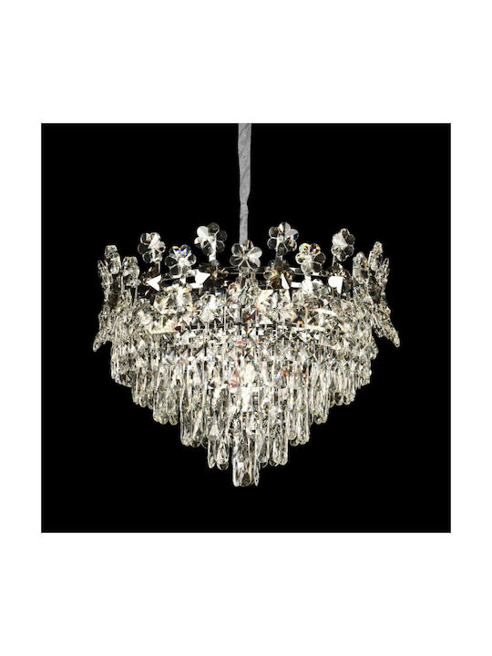 Alista Home Candelabru 9xE14 Ø49cm cu Cristale Transparent AT1CT-IM1P-HT2L-CC6705/500CR