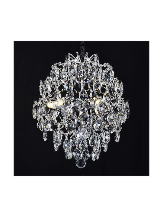 Alista Home Candelabru 5xE14 Ø40cm cu Cristale Transparent AT1CT-IM1P-HT2L-CC9259/5CH