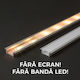 Aluminum Profile Led Strips 1000x23x8mm